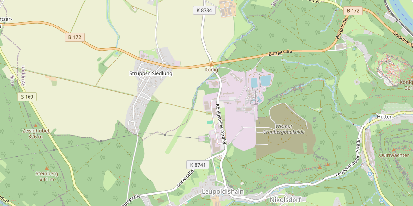 Location map: Gewerbering 6, 01824 Königstein, south-east of Dresden