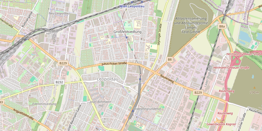 Location map: Kürschnergasse 6, 1210 Vienna-Floridsdorf