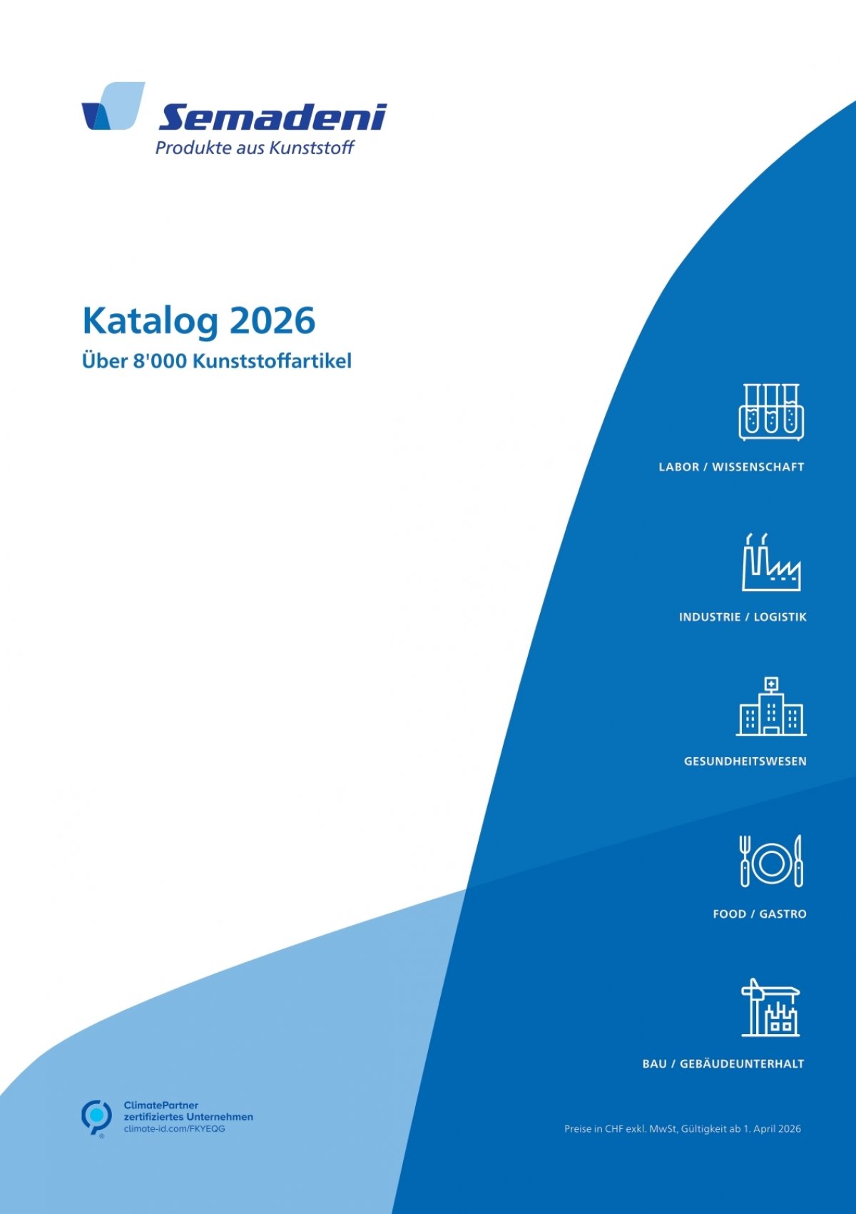 Copertina del catalogo Semadeni 2026 – oltre 8'000 articoli in plastica